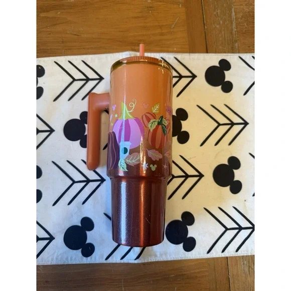 2025 Disney Parks Starbucks Fall Pumpkin Orange Halloween Tumbler New Read New Drinkware